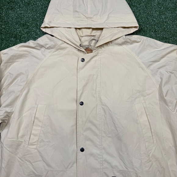 Vintage 90s Burberry Coat Jacket Men's Size XL Brown Hooded - Picture 7 of 13
